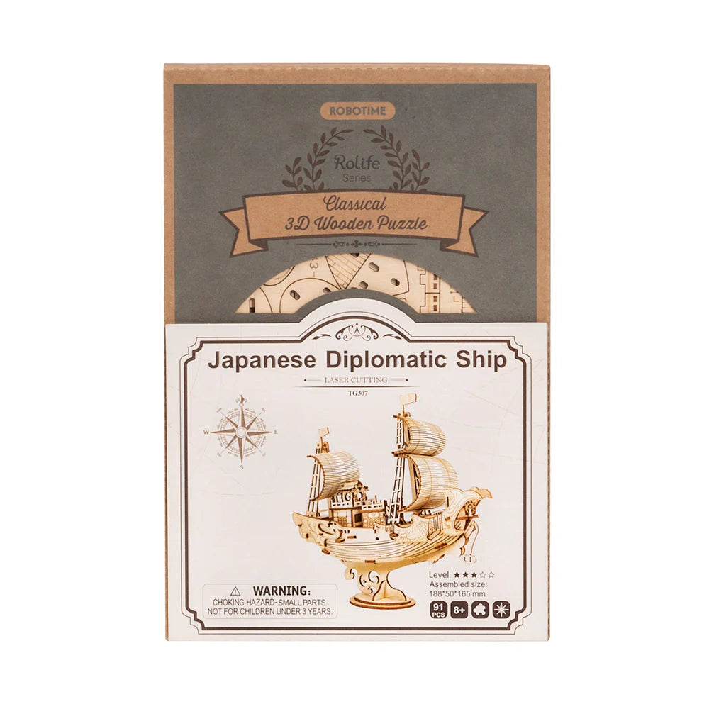 Puzzel 3D Japans Diplomatiek Schip-3
