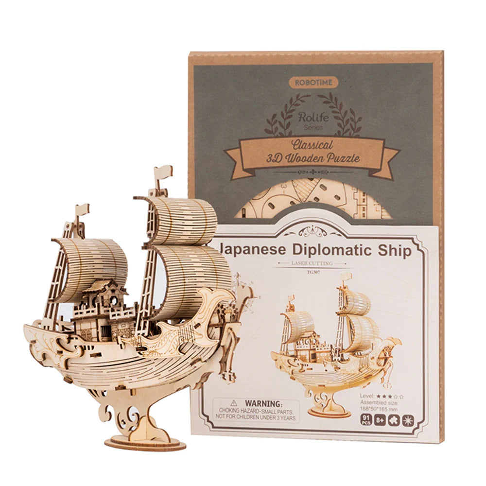Puzzel 3D Japans Diplomatiek Schip-8