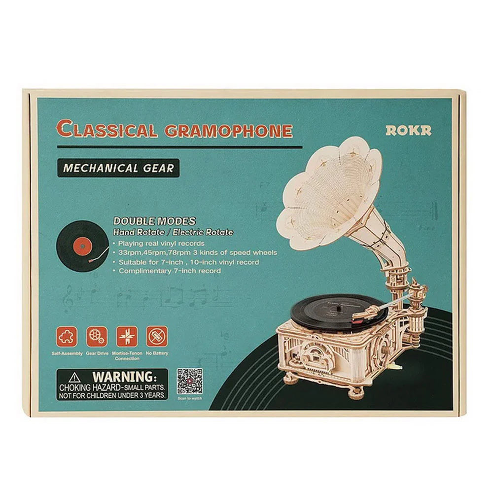 Puzzel 3D Klassieke Grammofoon-3