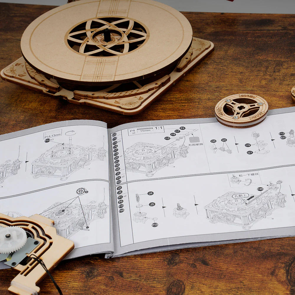 Puzzel 3D Klassieke Grammofoon-7