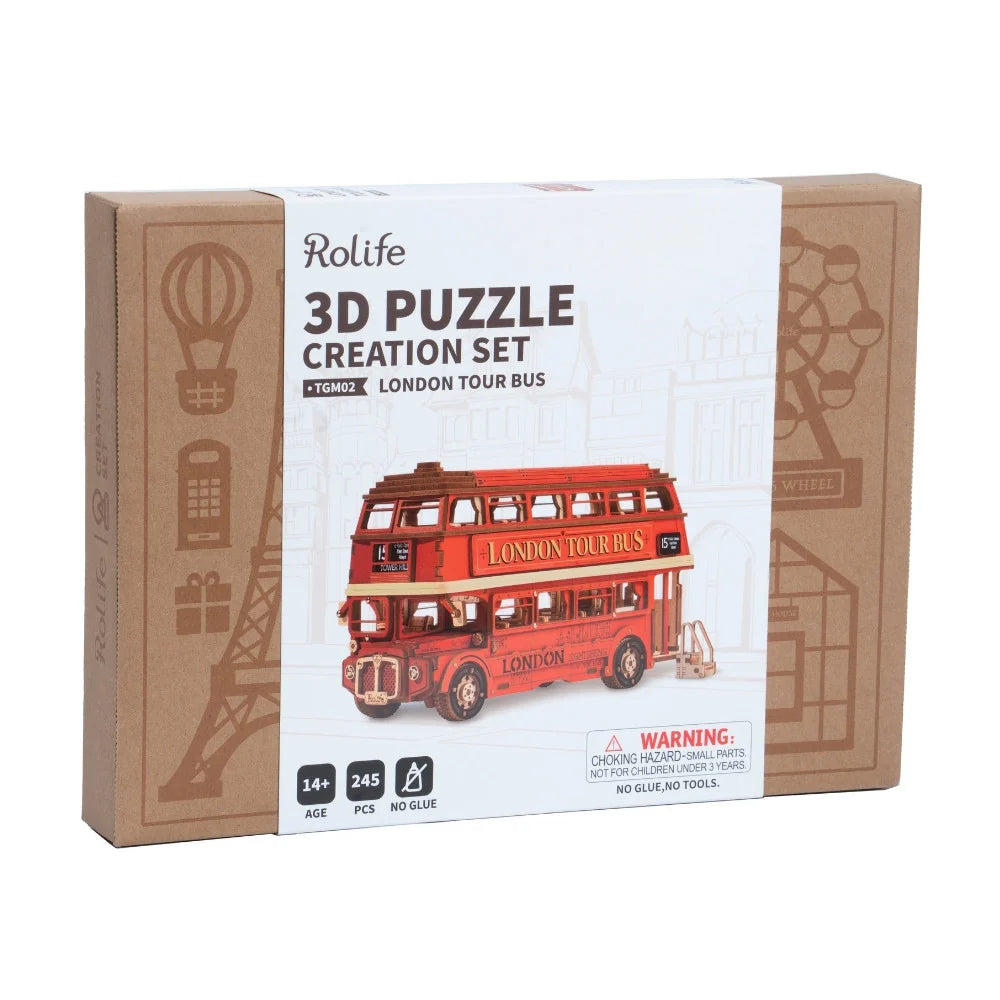Puzzel 3D Londen Toeristenbus-12