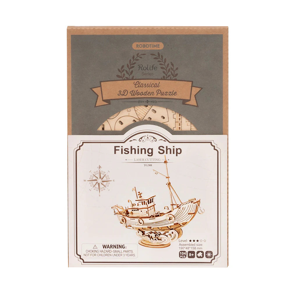 3D puzzel Vissersboot-3