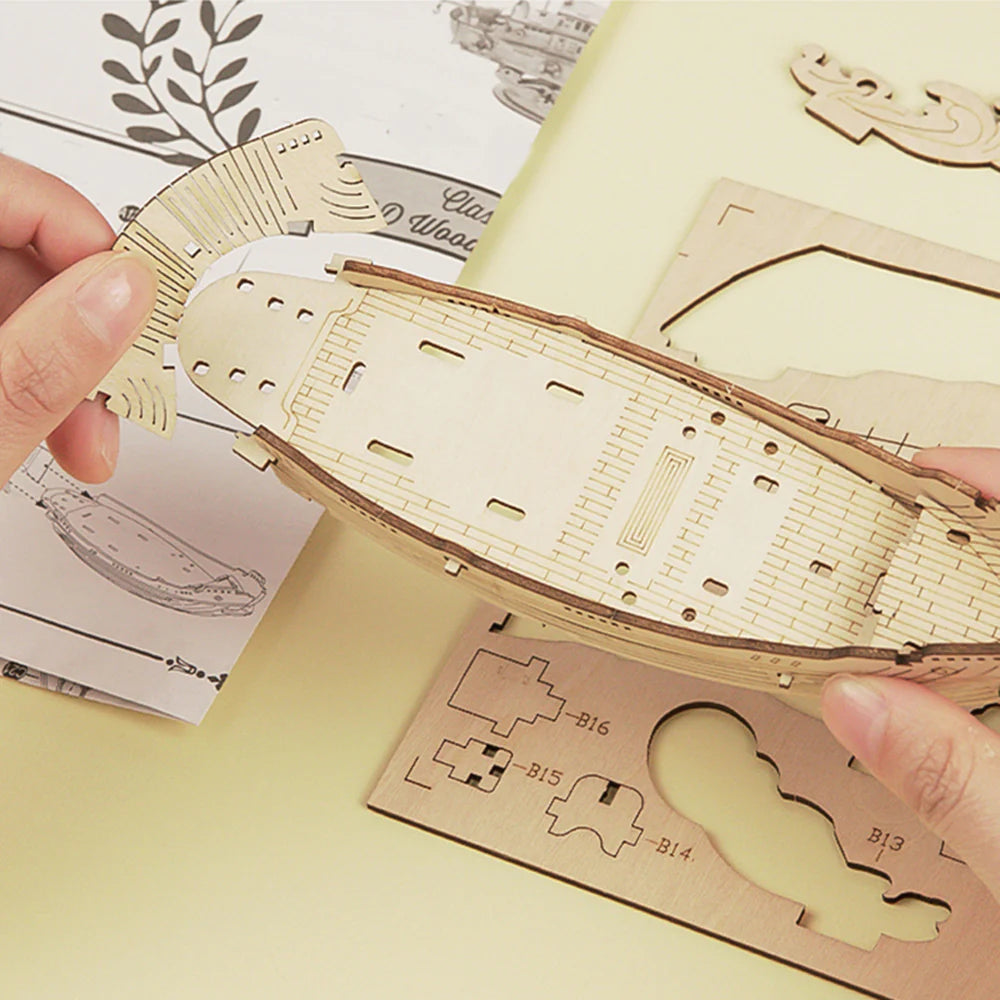 3D puzzel Vissersboot-7