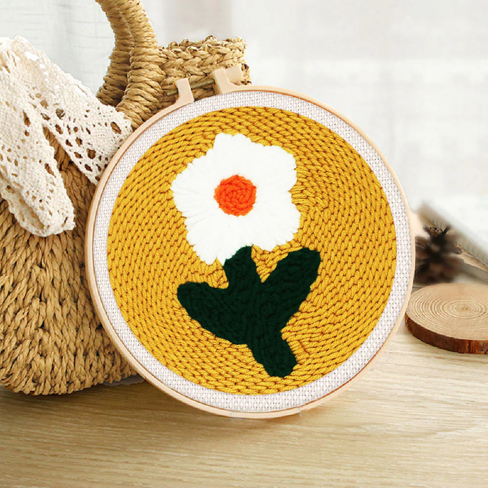 Punchnaald Jolie Fleur blanche