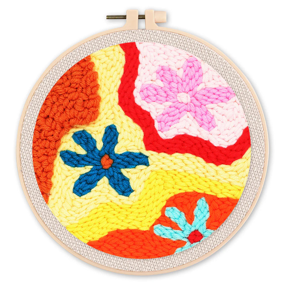 Punch Needle Dégradé de Fleurs