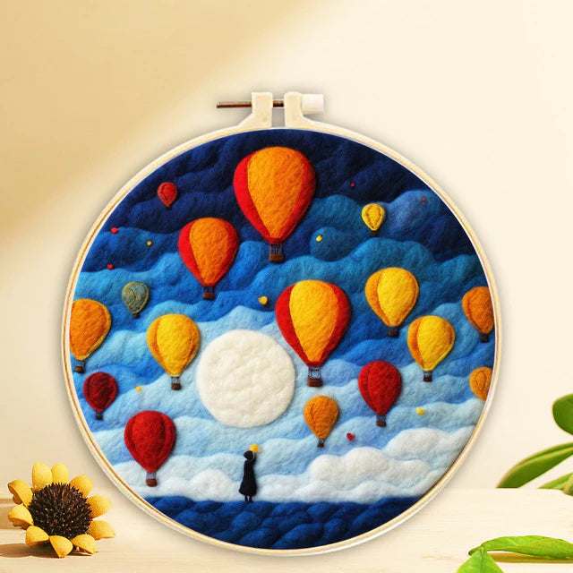 Kit Naaldvilten &#8211; Ballonnen boven een kind
