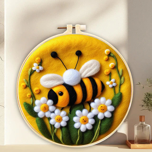 Kit Naaldvilten &#8211; Bij op de bloemen