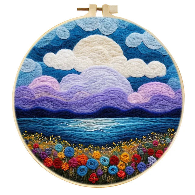 Kit Naaldvilten &#8211; Blauwe en paarse lucht