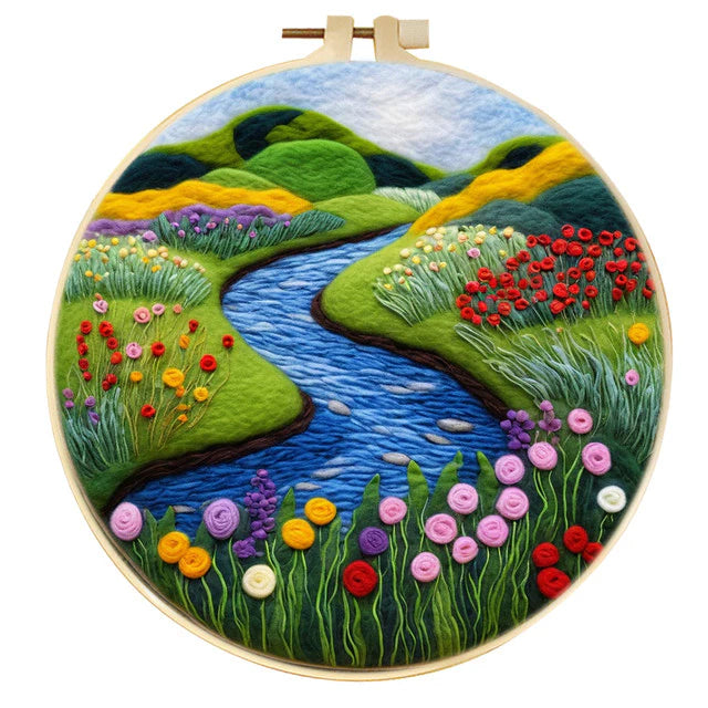 Kit Naaldvilten &#8211; Bloemen langs de rivier
