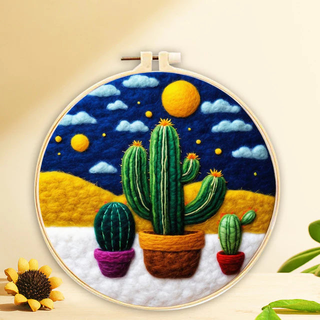 Kit Naaldvilten &#8211; Cactus onder de nachtelijke hemel
