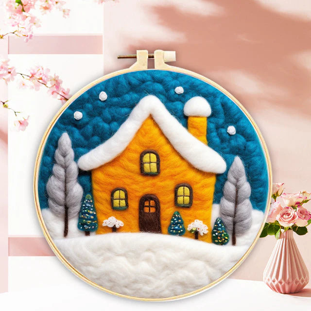 Kit Naaldvilten &#8211; Geel Winterhuis