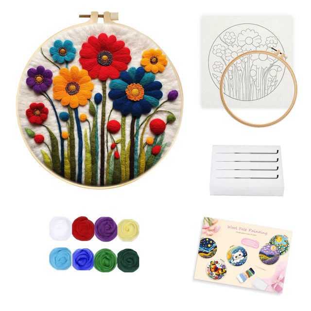 Kit Naaldvilten &#8211; Gekleurde Bloemen-2