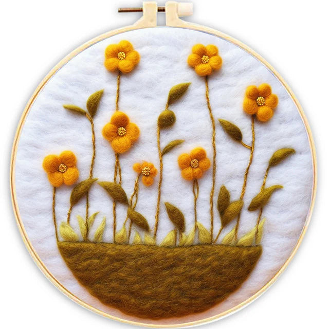 Kit Naaldvilten &#8211; Gele Bloemen