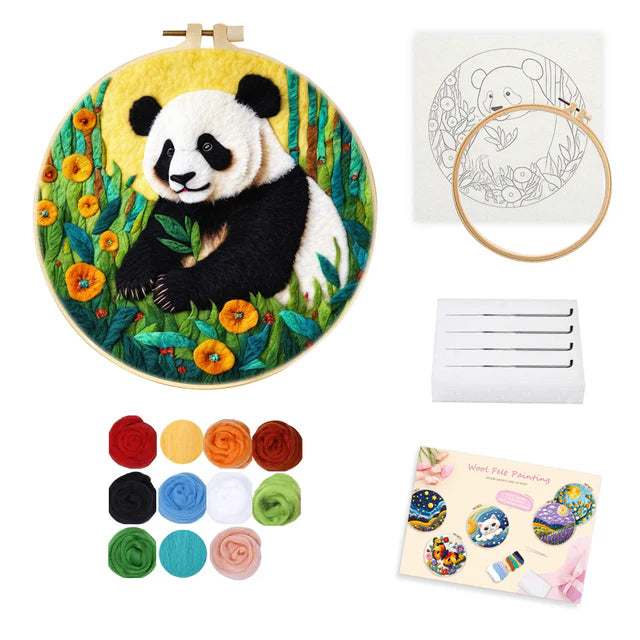 Kit Naaldvilten &#8211; Panda in een zonnebloemveld-2