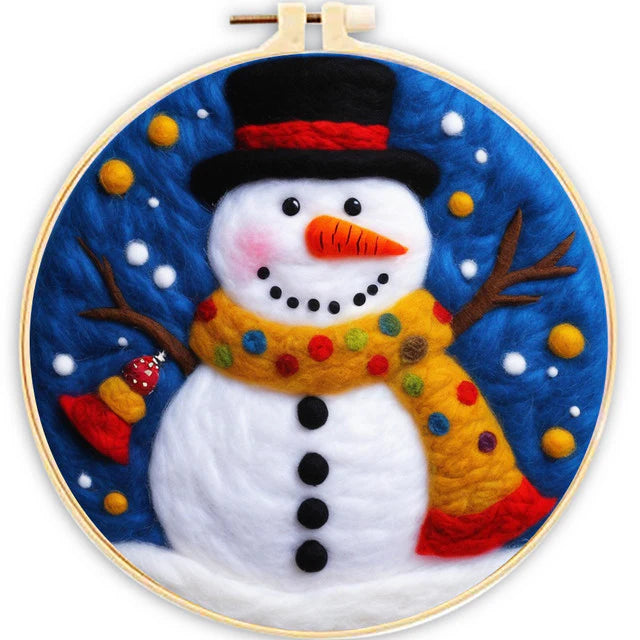 Kit Naaldvilten &#8211; Sneeuwpop met stippen