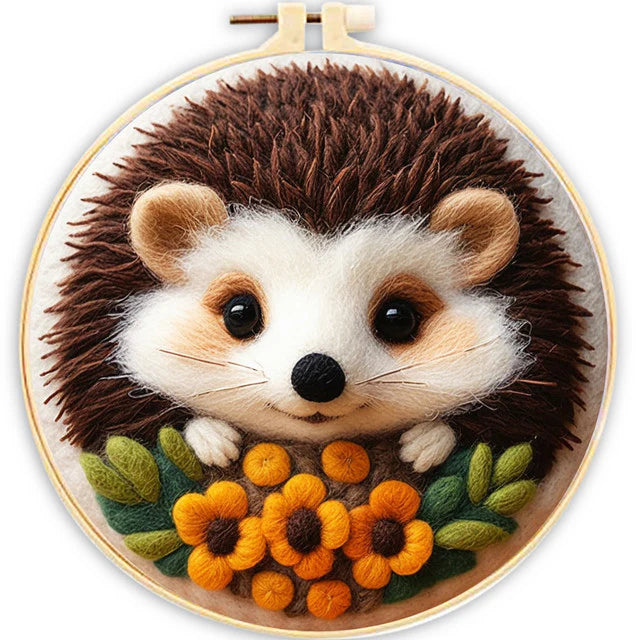 Kit Naaldvilten &#8211; Stekelvarken met zonnebloemen