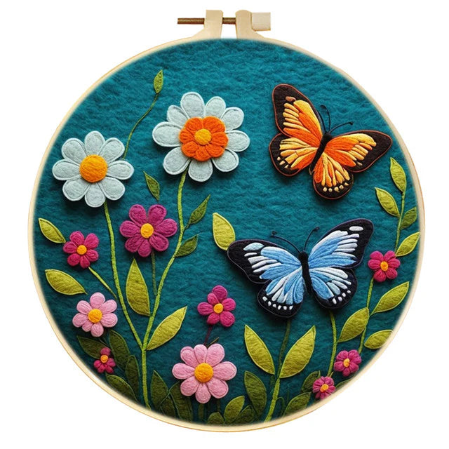 Kit Naaldvilten &#8211; Vlinders en madeliefjes