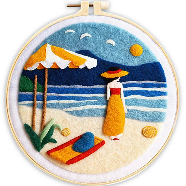 Kit Naaldvilten &#8211; Vrouw op het strand