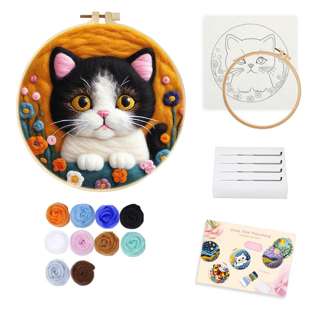 Kit Naaldvilten &#8211; Zwart-witte Kat-2