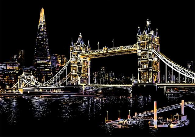 Kras verf &#8211; Londen Brug