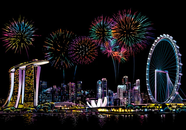 Kras verf &#8211; Marina Bay in Singapore