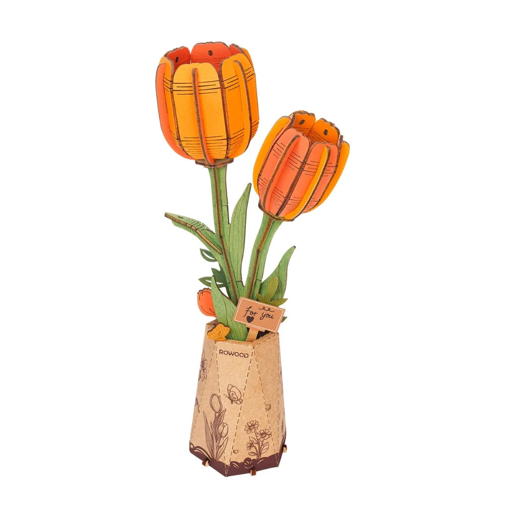 Oranje tulp 3D puzzel-2