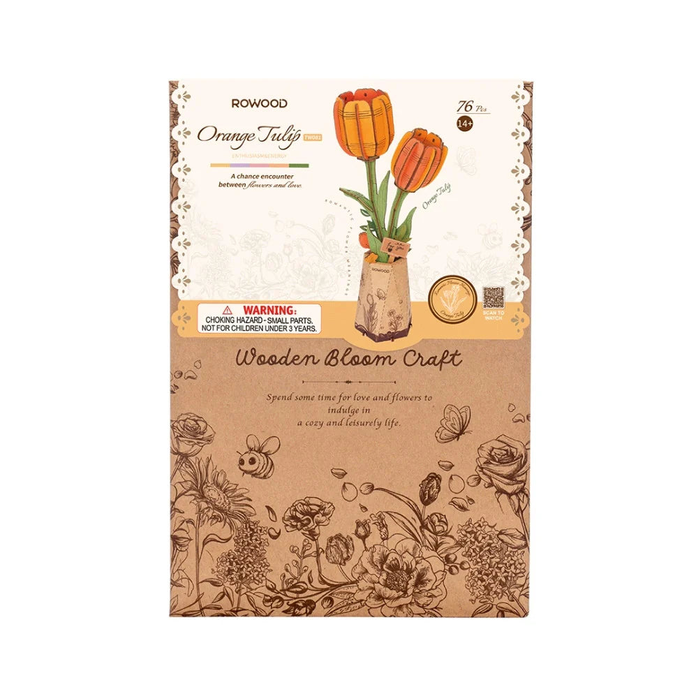 Oranje tulp 3D puzzel-3