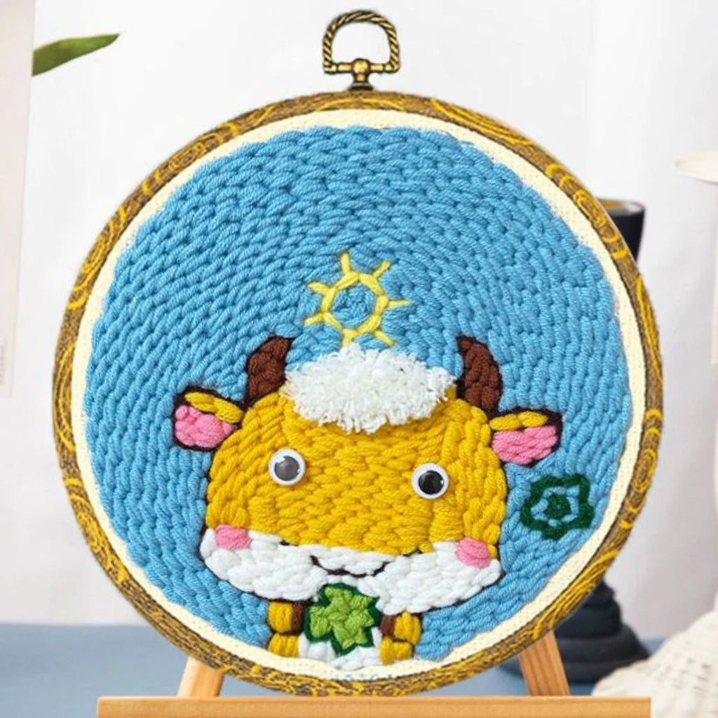 Punch Naald Baby koe