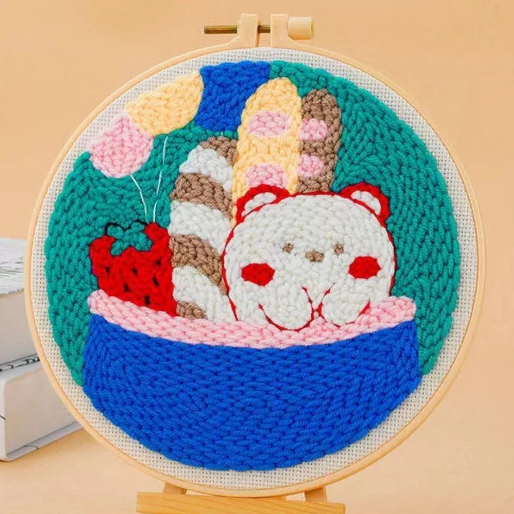 Punch Naald Kat en ontbijt