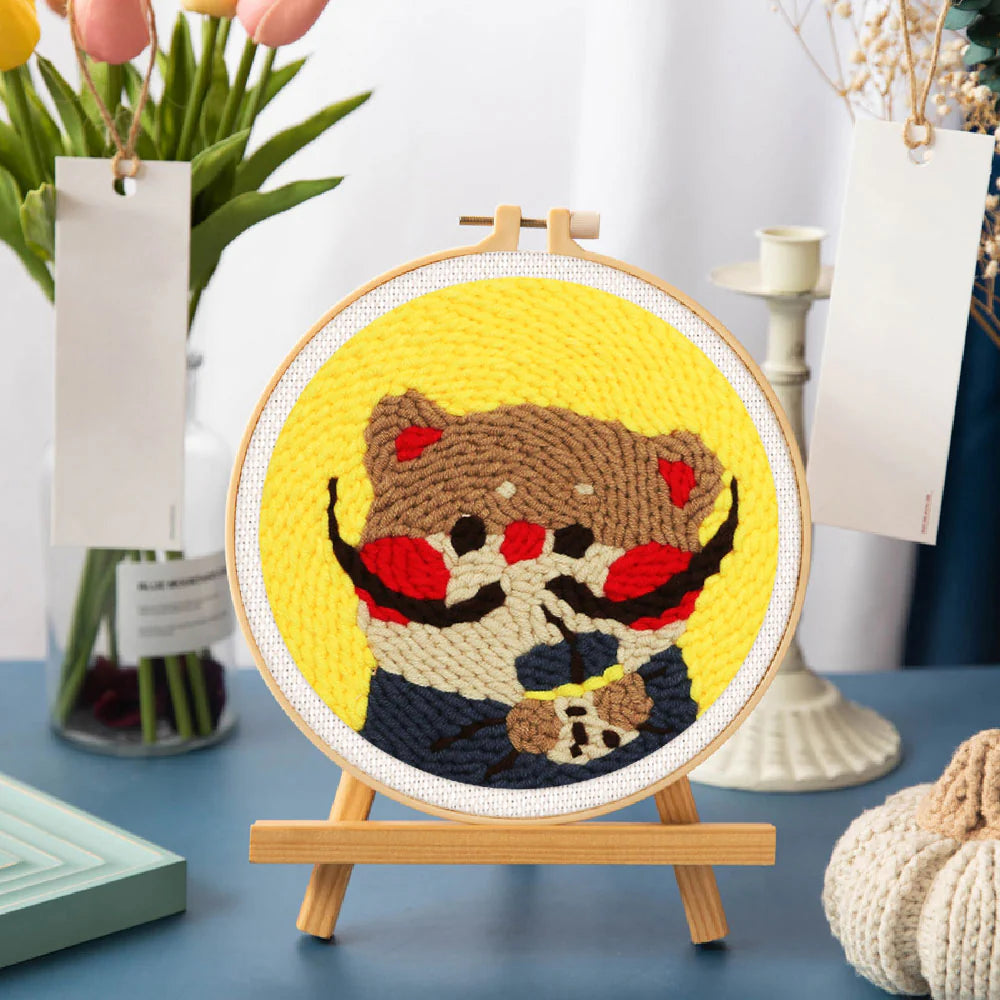 Punch Naald Kat met grote snorharen