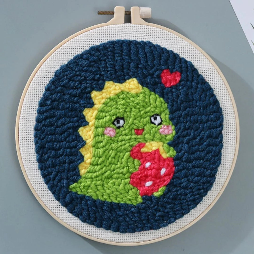 Punch Naald Kleine groene draak