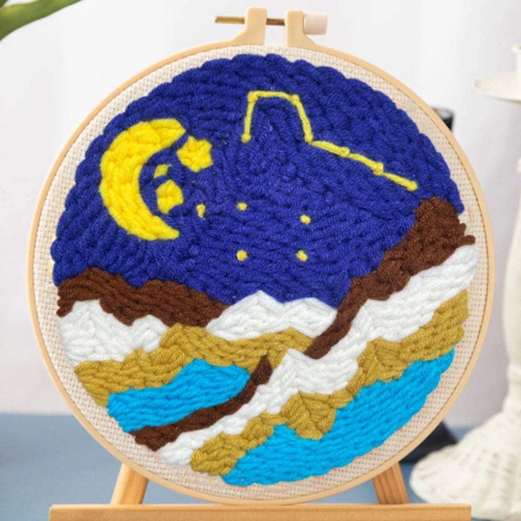 Punch Naald Landschap onder de maan