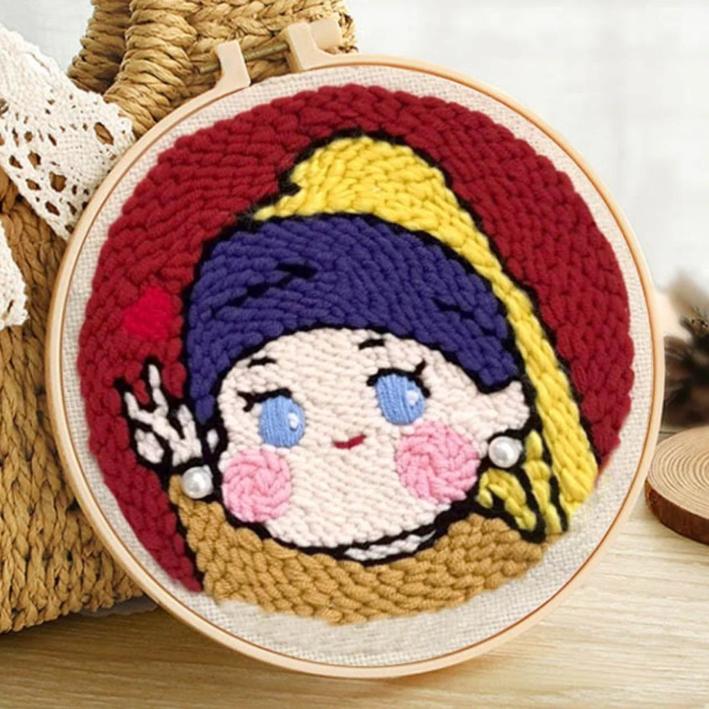 Punch Naald Meisje met blond haar