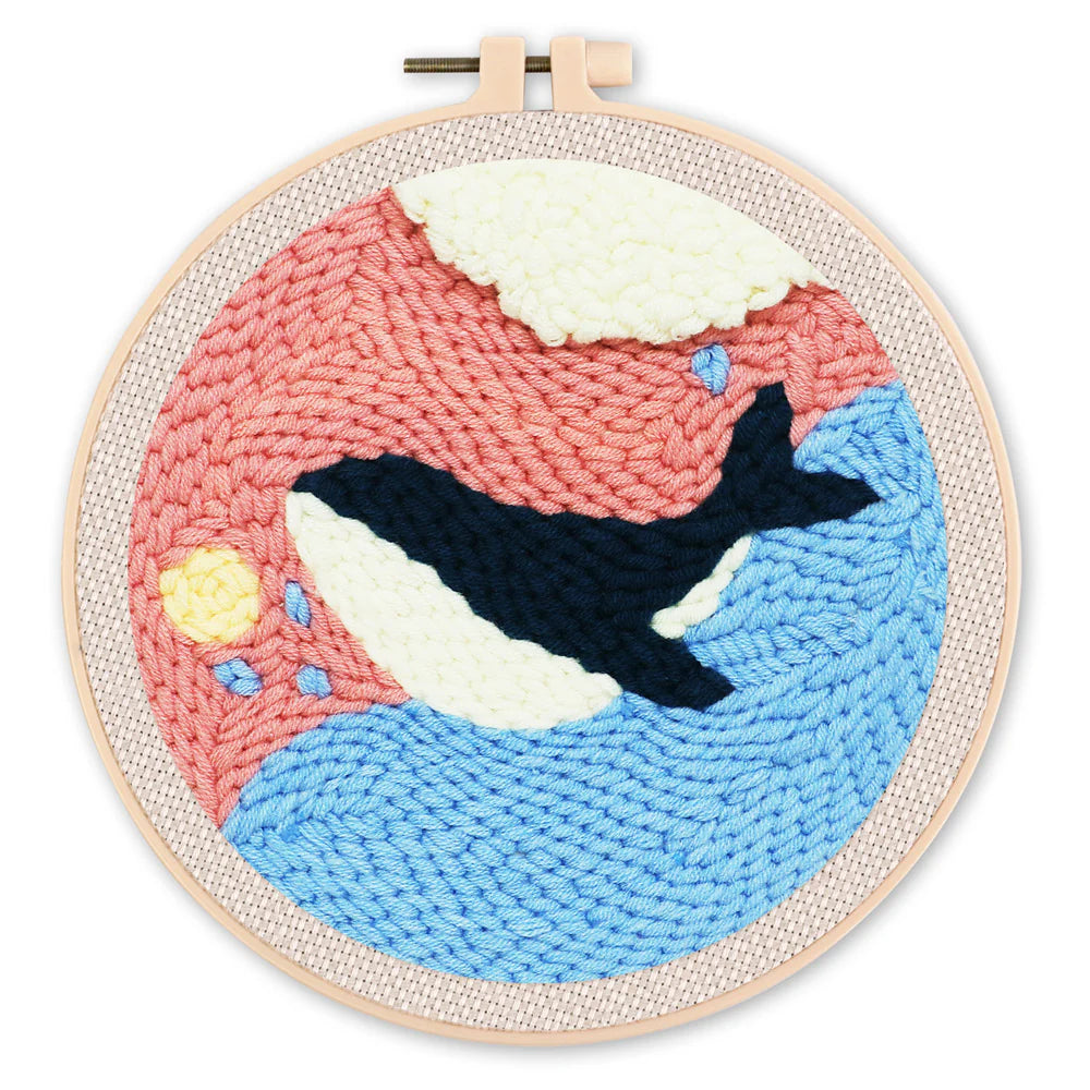 Punch Naald Mooie blauwe vinvis