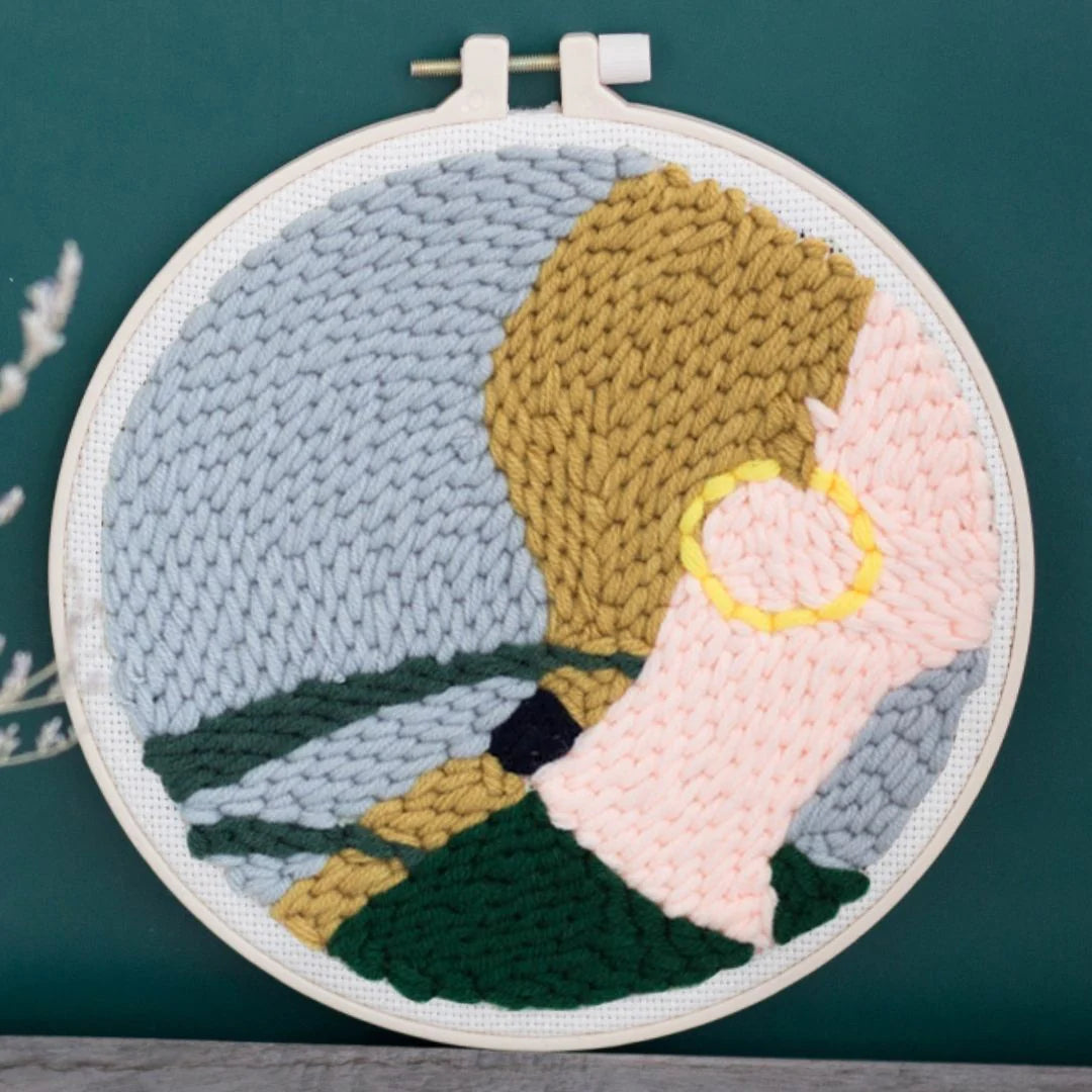 Punch Naald Mooie vrouw in profiel