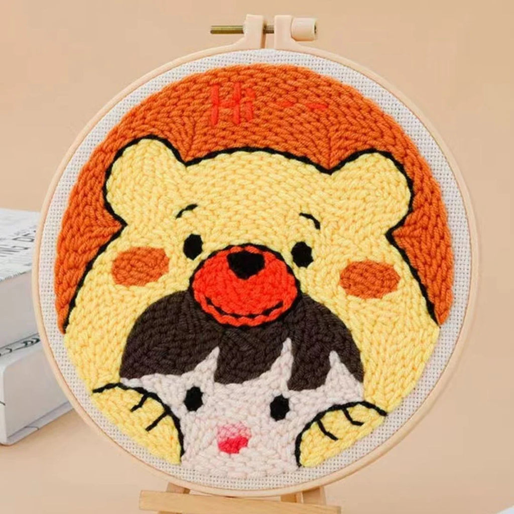 Punch Naald Teddybeer en meisje