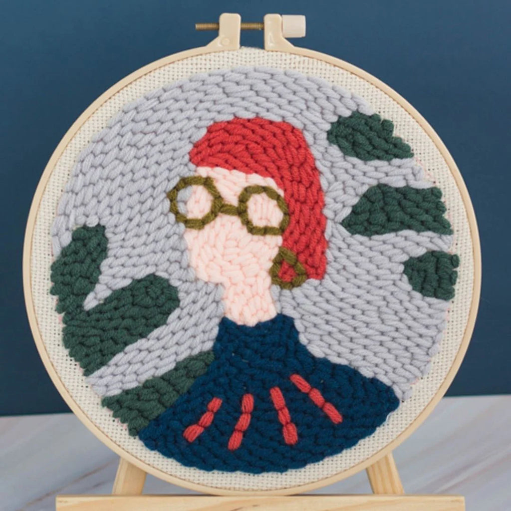 Punch Naald Vrouw met bril