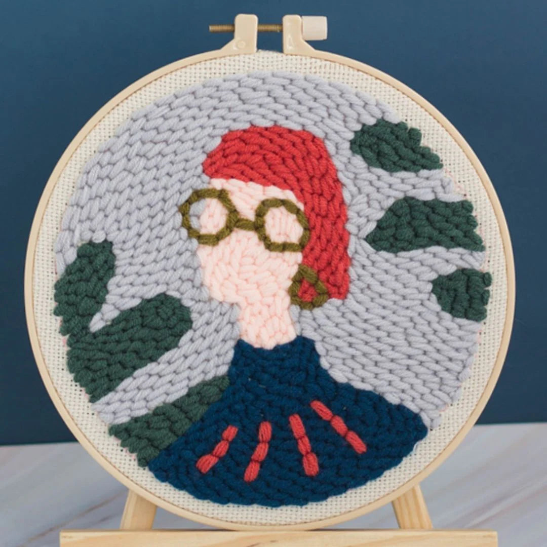 Punch Naald Vrouw met bril