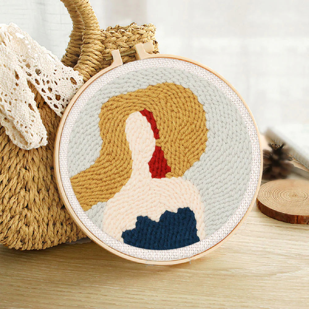 Punch Naald Vrouw met hoed