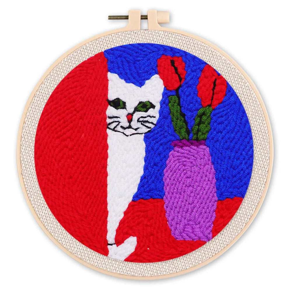 Punch Needle Chat-curieux