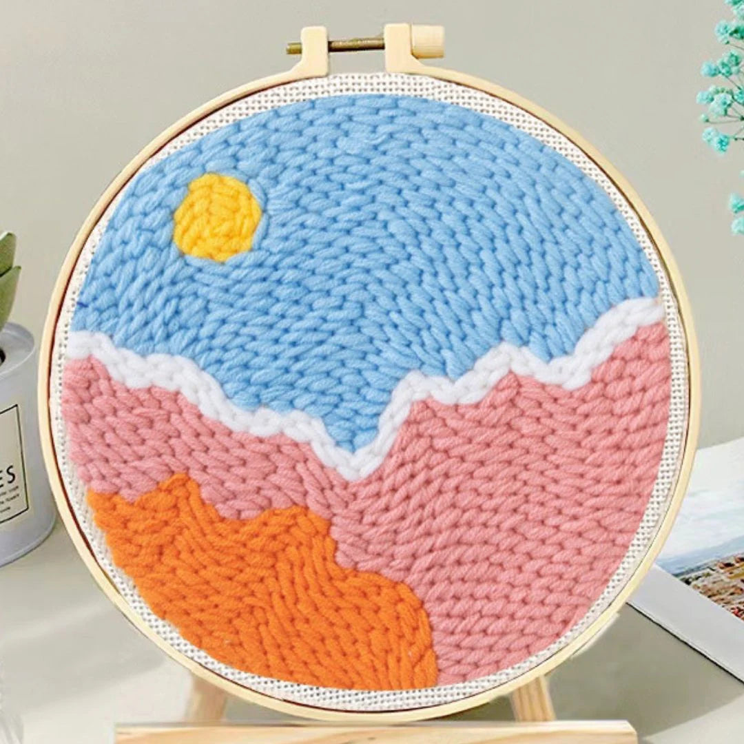 Punch Needle Prachtig zonnig uitzicht