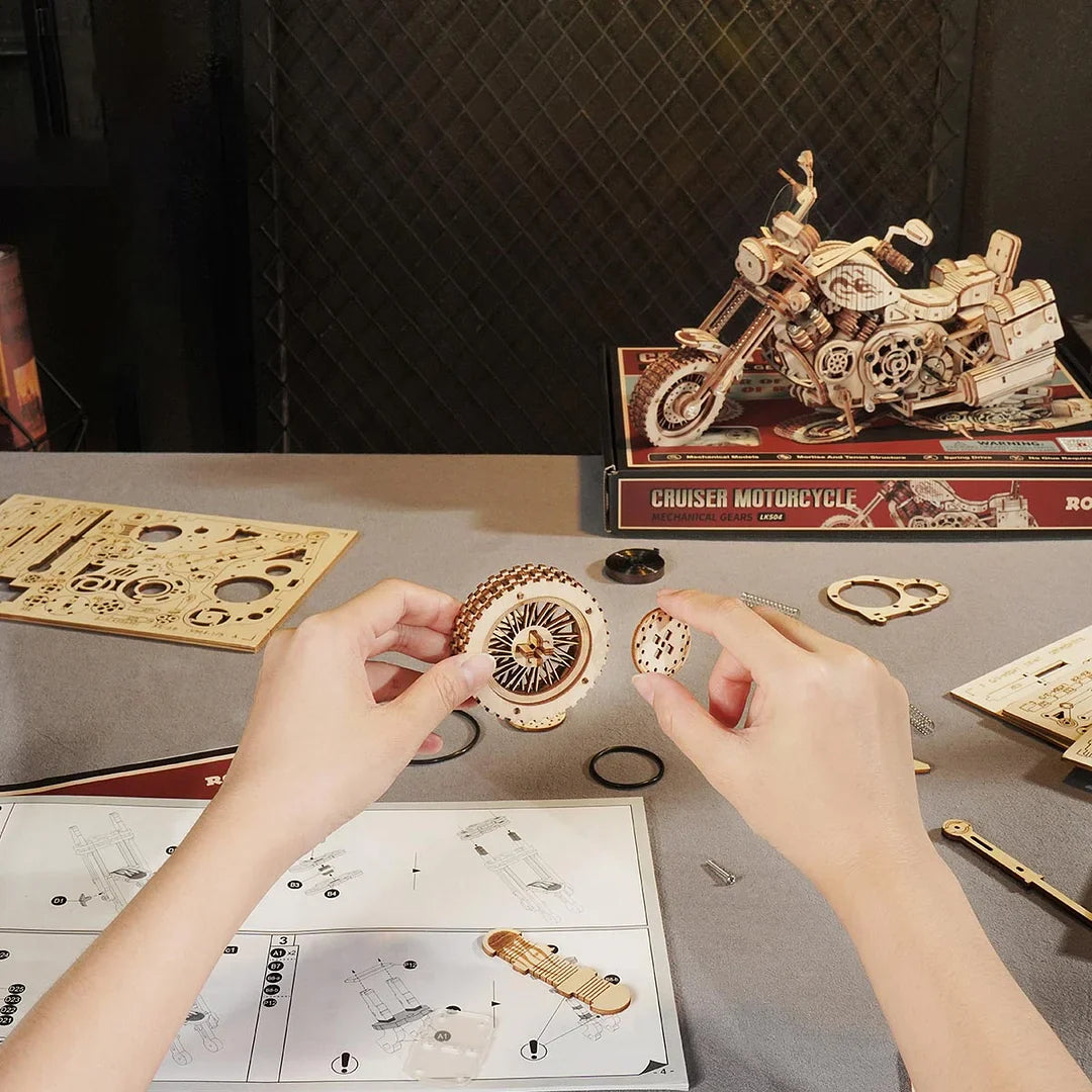 Puzzel 3D Cruiser-type motorfiets-3