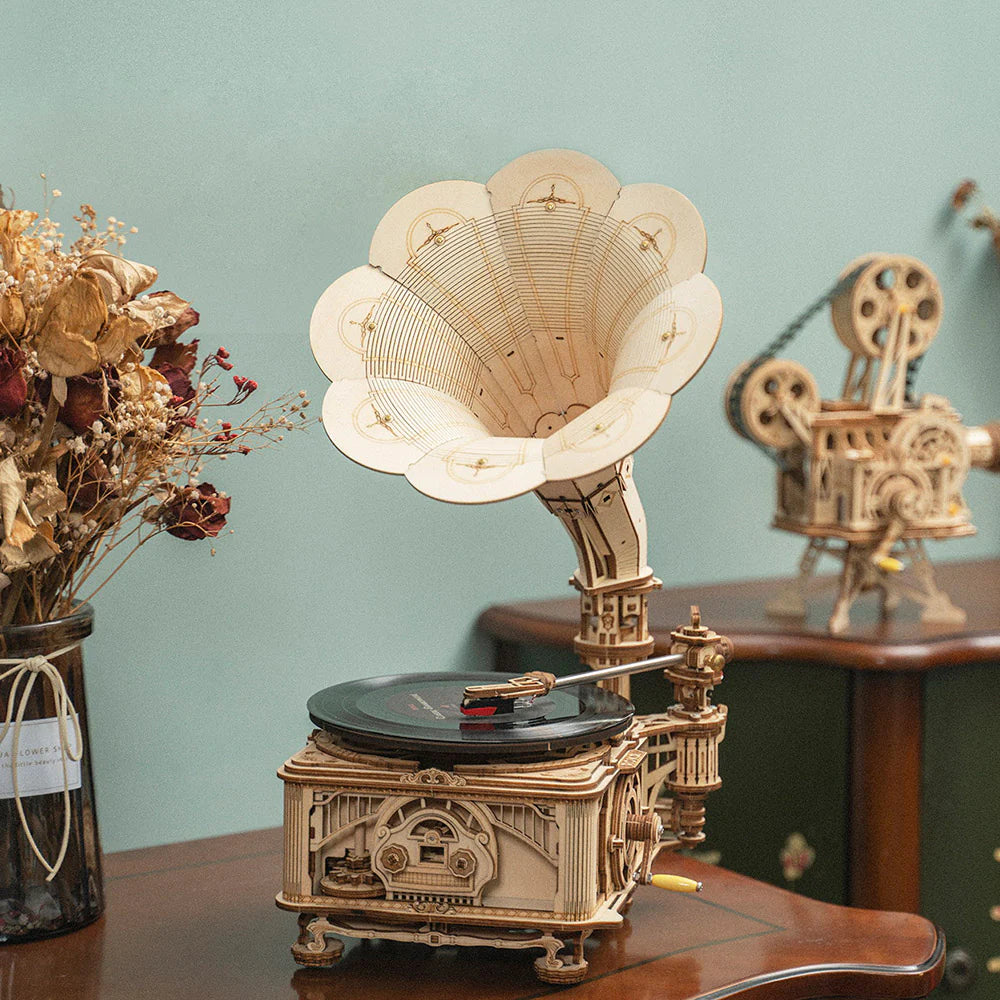 Puzzel 3D Klassieke Grammofoon-1