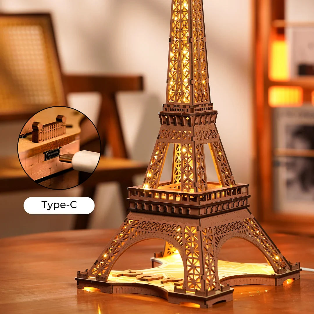 Puzzel 3D Nacht van de Eiffeltoren-5