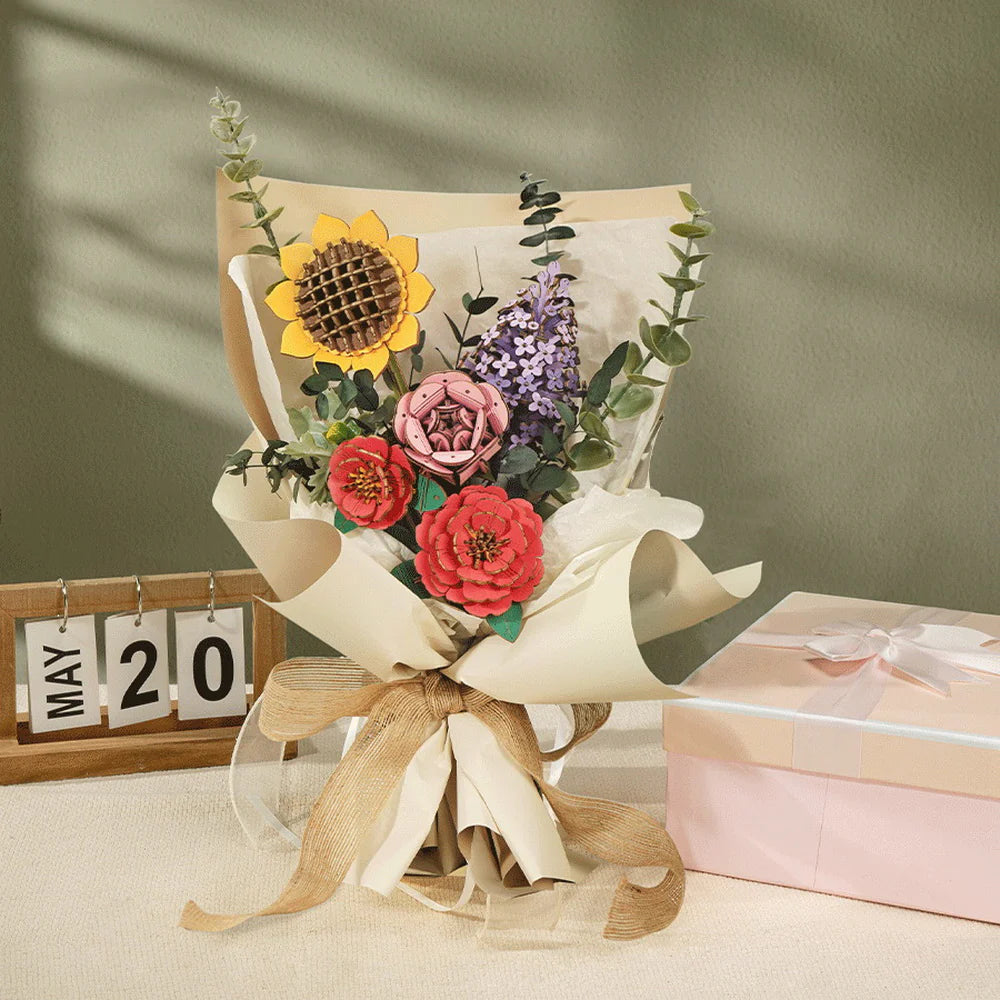 Puzzel 3D Rode camelia-10