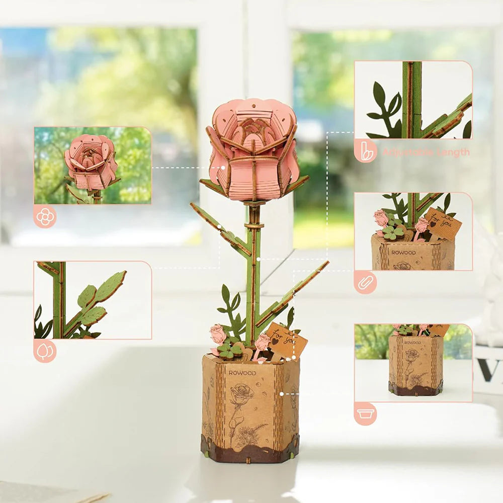 Puzzel 3D Roze roze-8