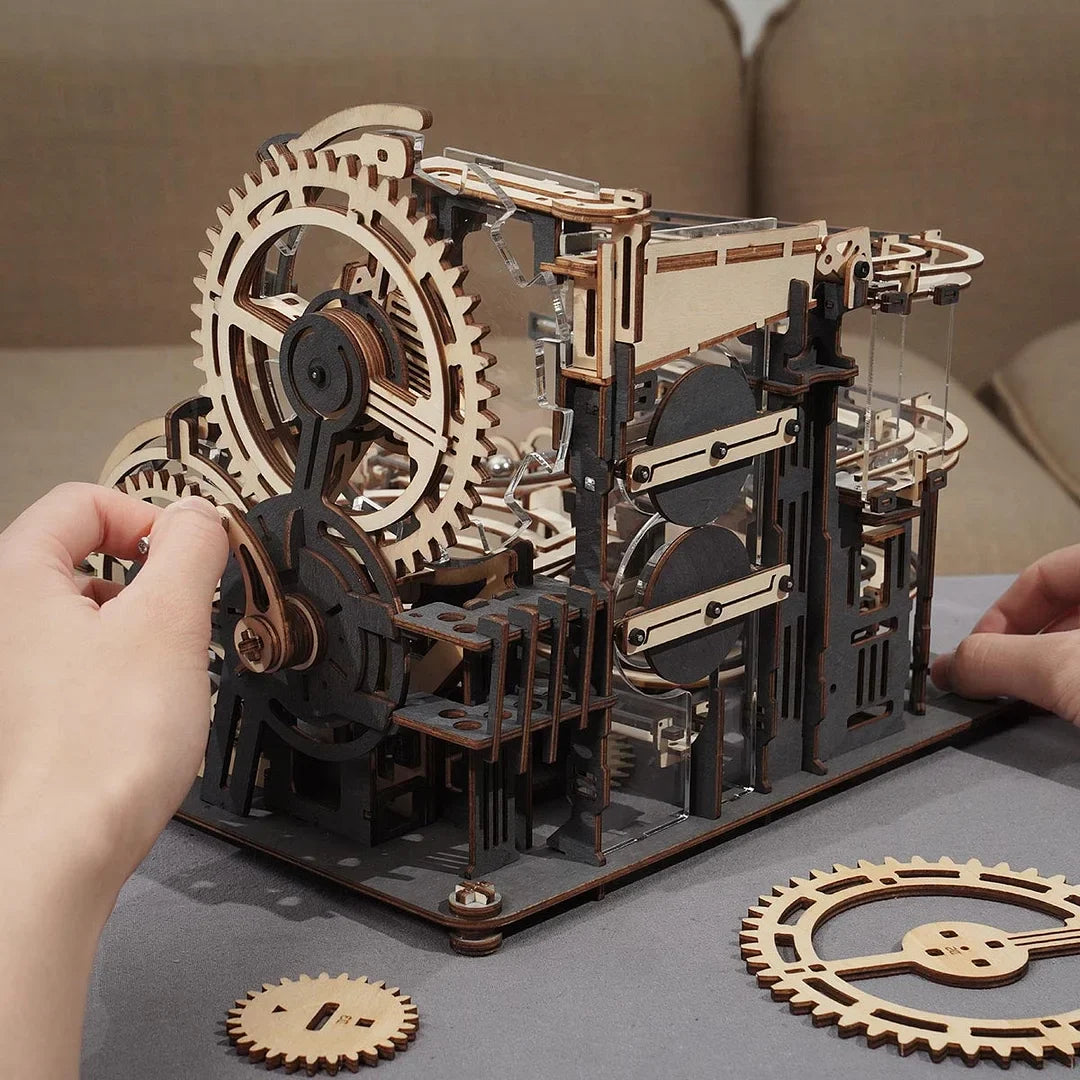 Puzzel 3D Stad van de Nacht in Marmer-5