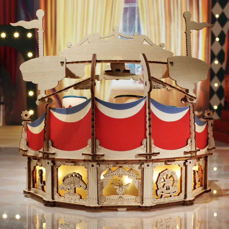 Puzzel 3D Tilt-A-Whirl draaimolen-3