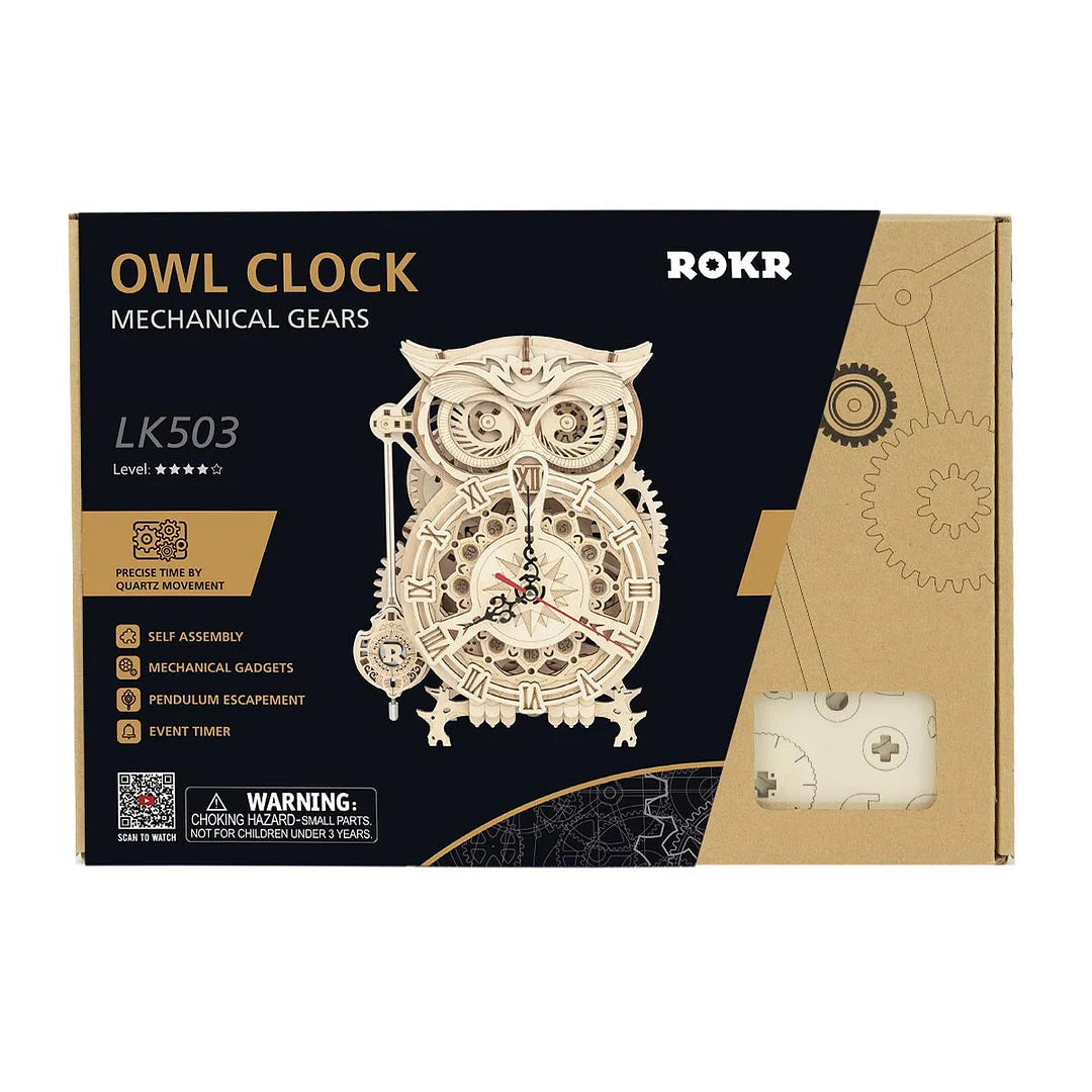 Puzzel 3D Uil Klok-4