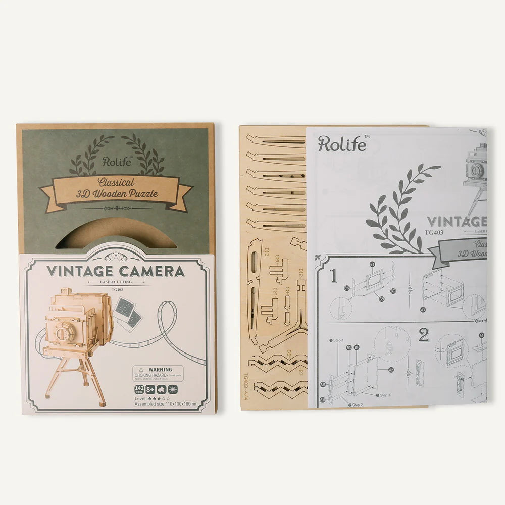 Puzzel 3D Vintage Camera-10